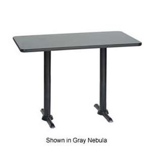 Rectangular Table With T Base 48W X 30D X 29H   Graphite Nebula