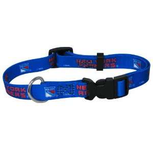  New York Rangers Adjustable Dog Collar (Small) Pet 