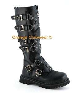   Up Boots With Adjustable Buckling Front Panel & Side Zip. 1 1/4 Heel