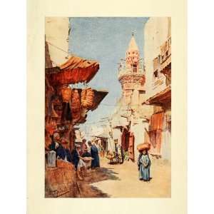 1907 Print Street Suk Ez zalat Cairo Egypt Walter Tyndale Art Market 