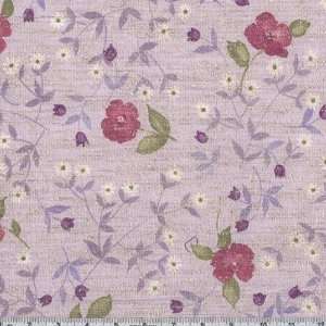  60 Wide Nahama Textured Suiting Floral Lavender Fabric 