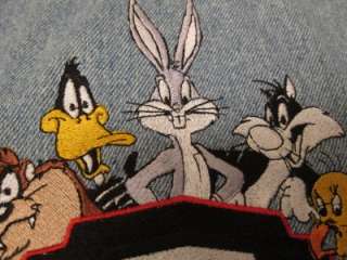 Vtg Lee Mens WB Looney Tunes Buggs Bunny Taz Denim Rancher Western 
