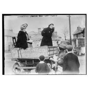  Suffragette speaking from cart,London