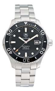   Calibre 5 Stainless Steel Black Dial Watch #WAN2110.BA0822 Tag Heuer