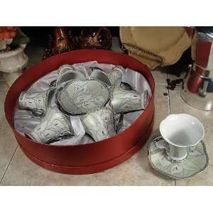   Coffee set in Hat box Calli design   D`Lusso Collections (Set of 72