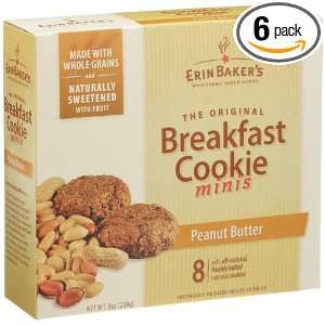 Erin Bakers Breakfast Cookie Minis Peanut Butter, 8 Count 8 Ounce 