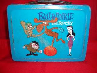 RARE** Vintage ROCKY & BULLWINKLE Metal Lunchbox **1962** ~~WOW 