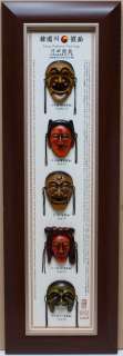 Korean Traditional Mask Frame Hahoe Byeolsin Exorcism  