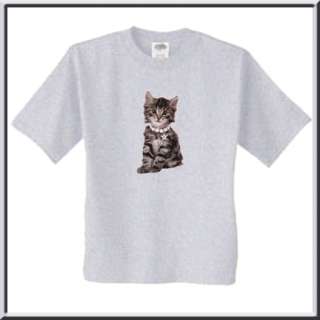 Charlie Tiger Striped Kitten Cat T Shirt S,M,L,XL,2X,3X  