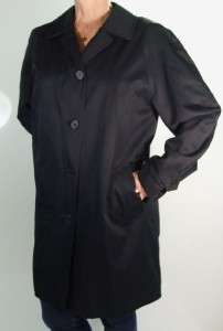Burberry London Long Black Trench Coat Sz. 12 ~ Flawless Condition 