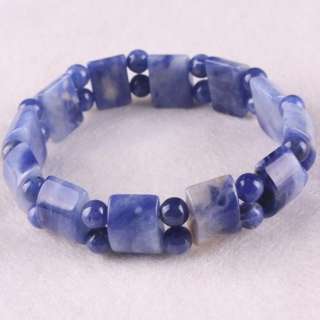 Brazilian Sodalite Beads Gemstone Stretchy Bracelet Bangle 7L  