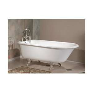  Cheviot 61 Inches Classic Cast Iron White Clawfoot Tub 