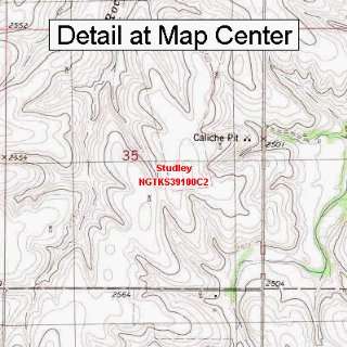  USGS Topographic Quadrangle Map   Studley, Kansas (Folded 