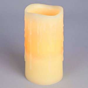   Inch Wax 1500 Hour Wavy Edge Drip Flameless LED Cande