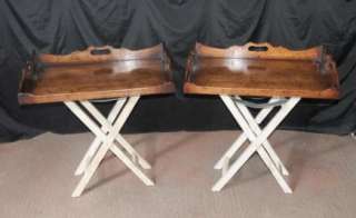 Pair Butlers Tray Stand Side Tables Cocktail  