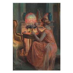   paintings   Delphin Enjolras   24 x 24 inches   Roses By Candlelight
