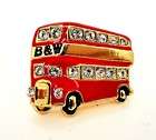 butler and wilson gold crystal small london bus pin returns