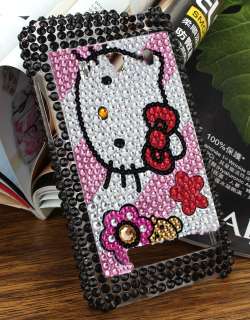 Hello Kitty Cat Bling Dorsal Case fit HTC Sprint EVO 4G  