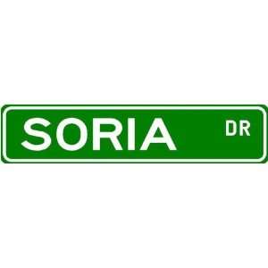  SORIA Street Name Sign ~ Family Lastname Sign ~ Gameroom 