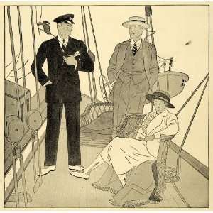  1920 Print M. Fellows Art Yachting Boat Marine Nautical 