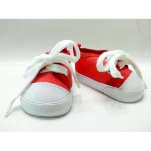  Red Canvas Sneakers. Fit Dolls Such as American Girl® and 