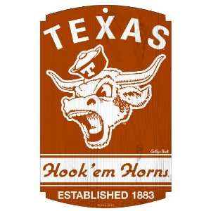 COLLEGE VAULT Texas Longhorns Vault 11 by 17 Wood Sign Traditional 