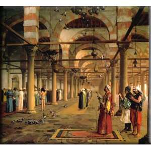 Public Prayer in the Mosque of Amr, Cairo 30x27 Streched Canvas Art by 