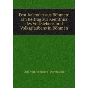   Volksglaubens in BÃ¶hmen Otto von Reinsberg  DÃ¼ringsfeld Books