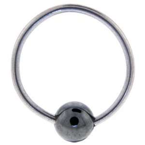  18 Gauge BCR HEMATITE Captive Ring 7/16 4mm Jewelry