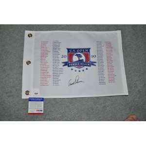 ARNOLD PALMER signed 2010 US Open flag PSA/DNA   Autographed Pin Flags