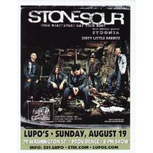 Stone Sour Concert Flyer Providence Lupos