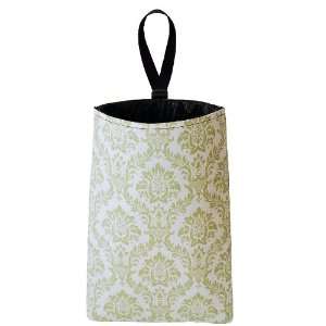 Auto Trash (Celery Damask) by The Mod Mobile   litter bag/garbage can 