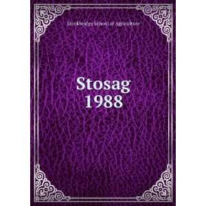  Stosag. 1988 Stockbridge School of Agriculture Books