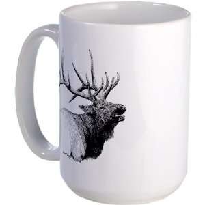  Bull Elk Nature Large Mug by  