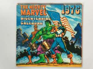 MIGHTY MARVEL COMICS CALENDAR 1976 ORIGINAL NICE CONDITION 