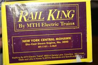   King New York Central Mohawk Steam Engine 3000 MT 1101   3 Rail NEW