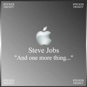 Remembering Steve Jobs Memory Apple Genius Decal Bumper Vinyl Sticker 