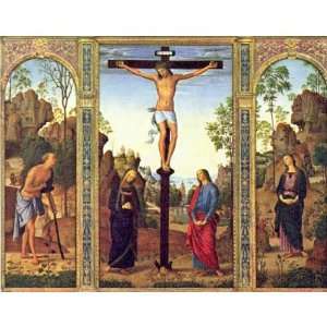  Pietro Perugino (Galitzin Triptych, overview, Crucifixion 