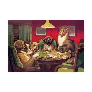  Dog Poker   Stun Shock & the Win 28x42 Giclee on Canvas 