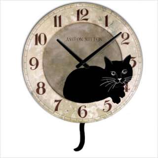 Ashton Sutton Kate Wall Clock with Cat Design ASC3120 812904010159 