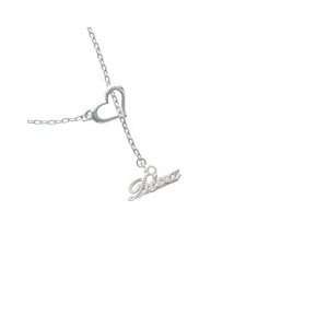  Silver Diva Heart Lariat Charm Necklace Arts, Crafts 