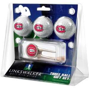  St. Cloud State Huskies NCAA 3 Ball Gift Pack & Cap Tool 