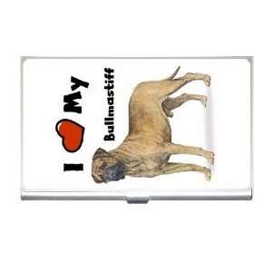  I Love My Bullmastiff Business Card Holder Case Office 