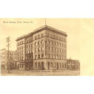   Vintage Postcard   Hotel Harms   Rock Island Illinois 