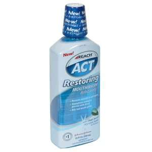 Reach Act Restoring Mouthwash Anticavity, Icy Cool Mint, 18 Fl Oz (530 