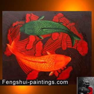 Koi Painting, Koi Fish Painting Abstract Art on canvas  