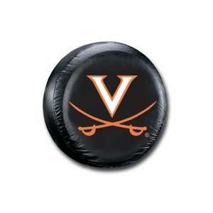  Virginia Cavaliers Black Spare Tire Cover   College Tire 