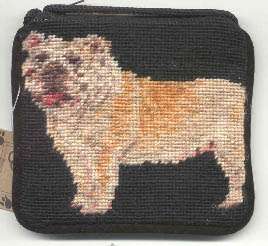 NEW* BULLDOG II Needlepoint Mini Purse  