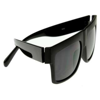   Inspired Bold Plastic Flat Top Square Aviator Sunglasses  