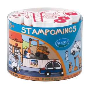  Aladine Stampominos, Jobs Foam Stamps, Set of 10 Plus 1 